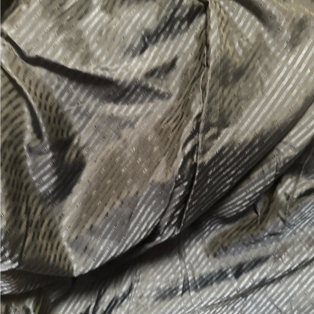 Ermenegildo Zegna Men's Black and Gray Pinstripe 3 Button Blazer